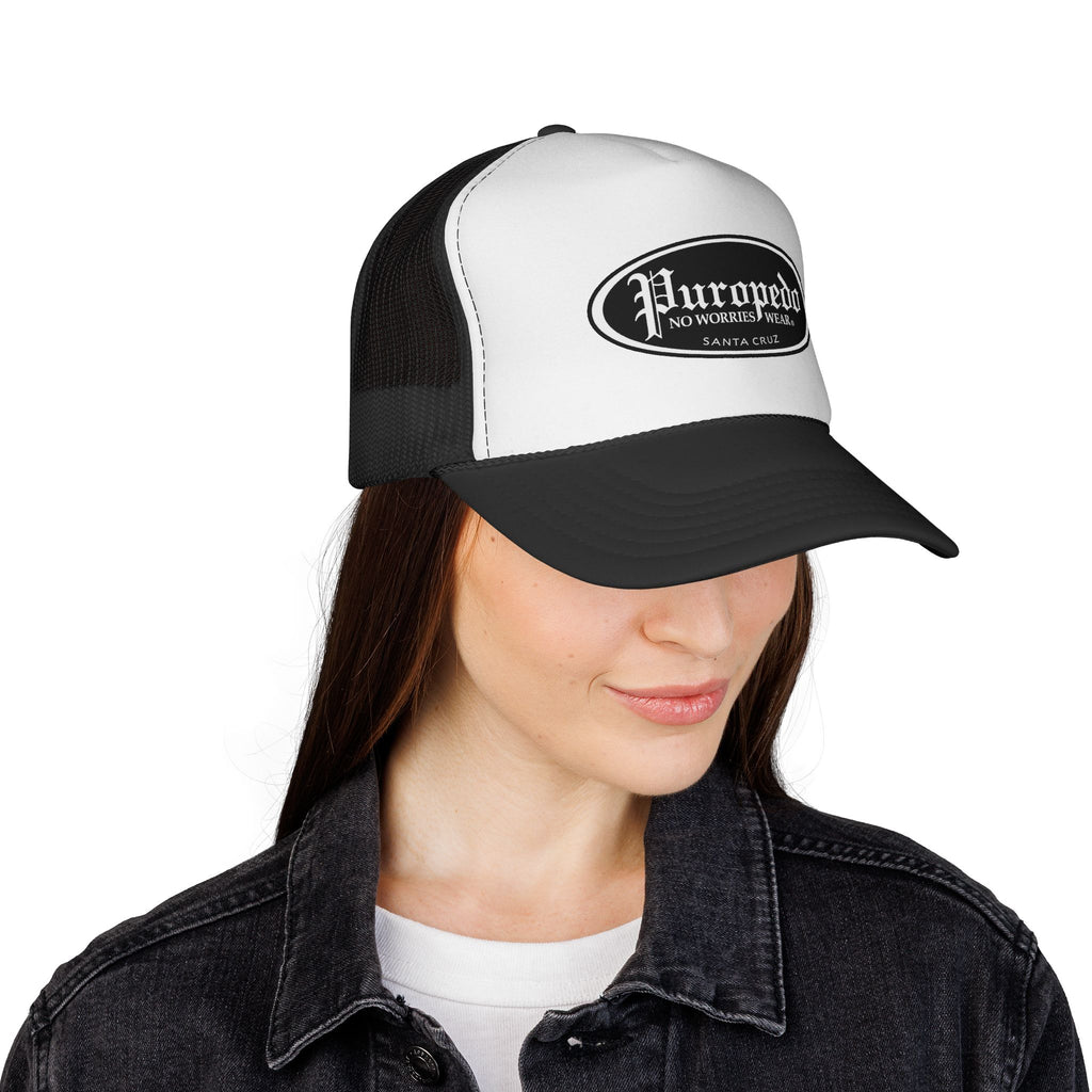 Puropedo Trucker Cap – Vintage Oval Logo Mesh Hat