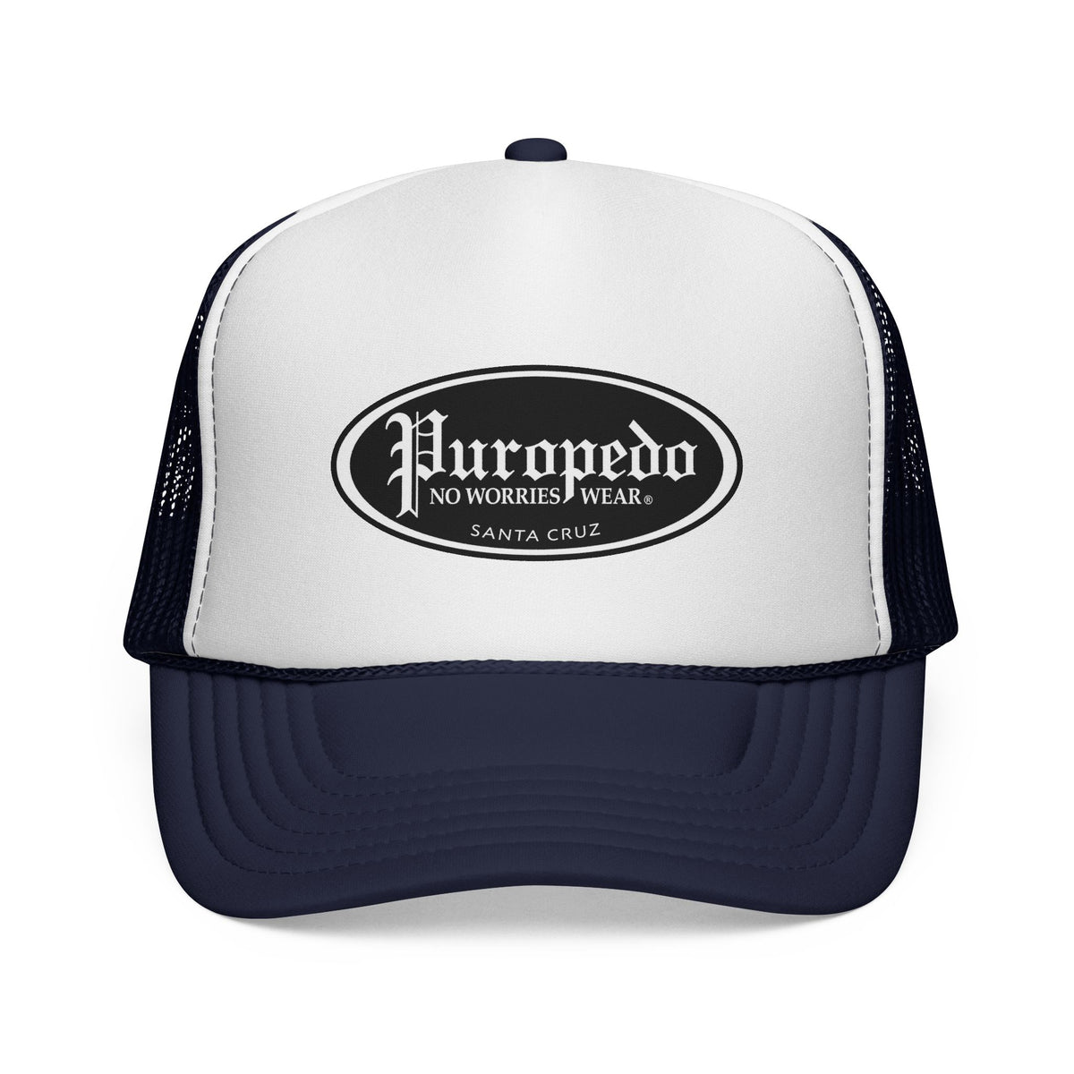 Puropedo Trucker Cap – Vintage Oval Logo Mesh Hat