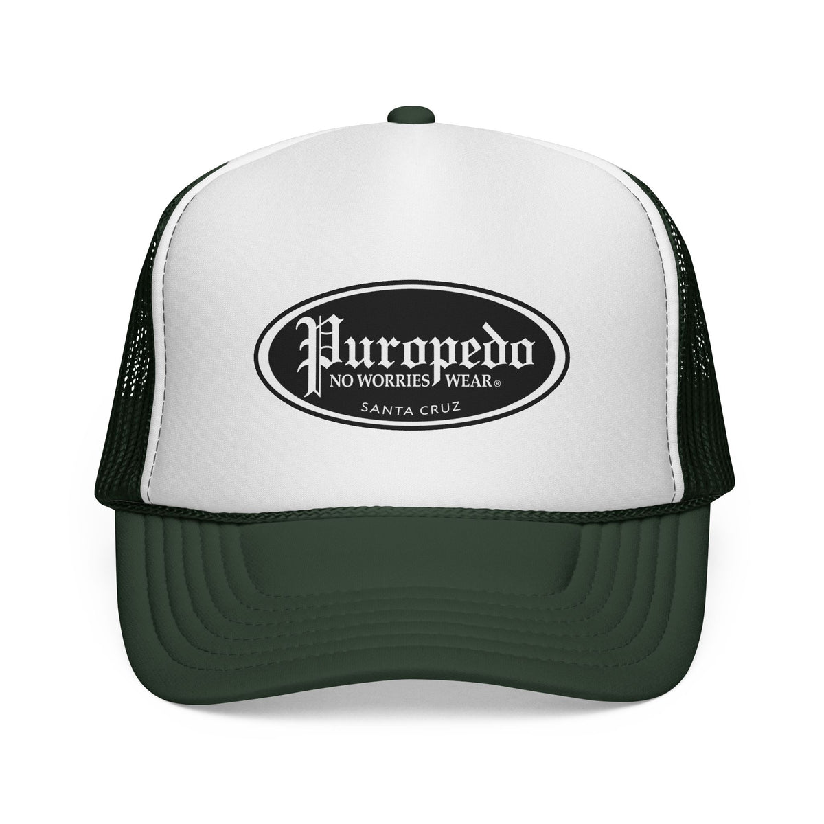Puropedo Trucker Cap – Vintage Oval Logo Mesh Hat